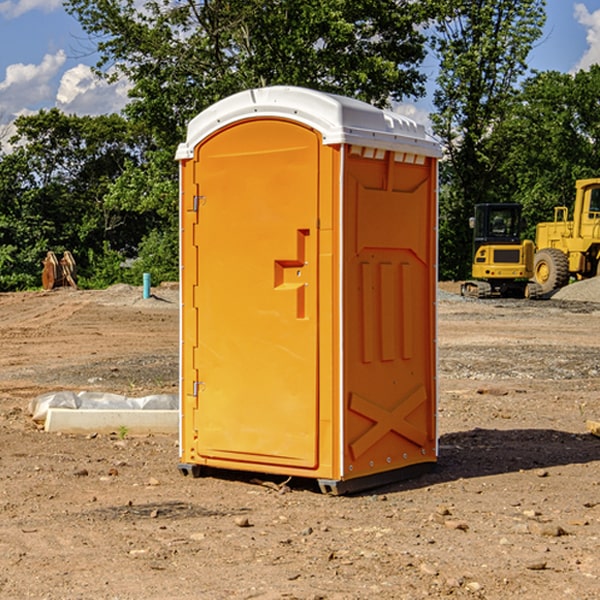 how often are the portable restrooms cleaned and serviced during a rental period in Woodbury Pennsylvania